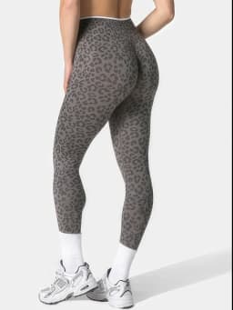 HISTELLO Butt Lift Leopard Print Leggings Fit Sculpt Breathable Seamless Tummy Control Slim Fit Yoga Gym Workout Sports Pants