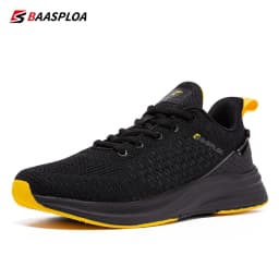 Baasploa Men Running Shoes Brand Mesh Breathable Casual Sneakers Male Lace-Up Comfort Lightweight Sport Shoes Non-Slip Outdoor