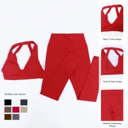 New Summer Women's Ultra Soft Sports Bra And Yoga Pants Set Fashionable Two-Piece Gym Workout Shock-Absorbing Underwear Suit