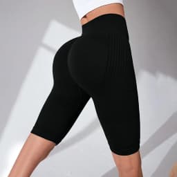 Europe and the United States hot-selling seamless hip-lifting fitness pants belly tight high-waisted peach hip yoga shorts