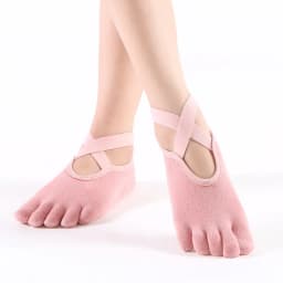 Yoga Socks for Women Anti Slip Five Toe Ladies Pilates Socks Ballet Heel Protector Professiona Sports Dance Socks