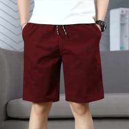 Men‘s Streetwear Casual Shorts Holiday Bermuda Shorts Elastic Waist Golf Shorts Relaxed Fit Cotton Drawstring Sweat Shorts