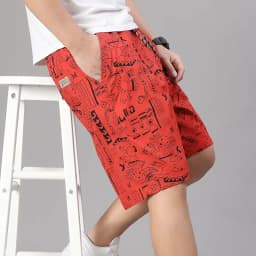 Men‘s Streetwear Casual Shorts Holiday Bermuda Shorts Elastic Waist Golf Shorts Relaxed Fit Cotton Drawstring Sweat Shorts