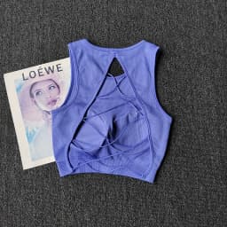 Women's One-Piece Outer-Wear Yoga Tank Top with Crisscross Stylish Back – Seamless Yoga Apparel That Doubles as a Sports Bra