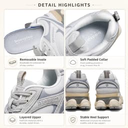 Baasploa Men Walking Shoes Comfort Leather Upper Casual Chunky Sneakers Male New Fashion Sport Shoes Cushioning Non-Slip