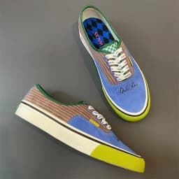 American Retro Low-Top Suede Blue-Grey Color Block Skate Shoes, Unisex Anti-Slip Wear-Resistant Casual Sneakers