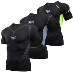 Men's long sleeved short sleeved T-shirt printed running bodybuilding quick drying T-shirt swimming and diving clothing