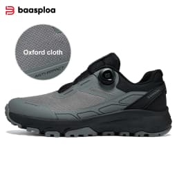 Baasploa Men Hiking Outdoor Sneakers New High Quality Trekking Climbing Shoes Male Rotating Button Luxury Designer Outdoor Shoes