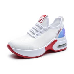 Women's Air Cushion Dance Shoes, Breathable Knit Jazz Sneakers with Sequins, Platform Walking Shoes for Modern Dancing 905