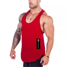 Mens Quick Dry Mesh Printed Loose Tank Tops, Y-Back Breathable Gym Vest, Polyester Fitness Bodybuilding Sleeveless Shirts