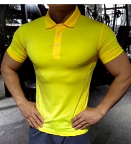 Summer Men Polo T-shirt Gym Running Training Fitness Bodybuilding Casual Sport Top Quality Cotton Short Sleeve Male Tops Tees
