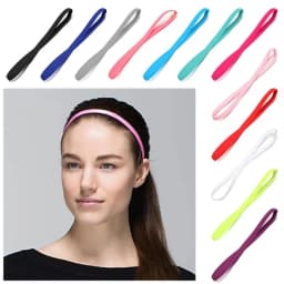 1-5Pcs Simple Unisex Sports Hairband Non-Slip Silicone Strip Sweat Guide Elastic Headbands Yoga Running Fitness Hair Accessories