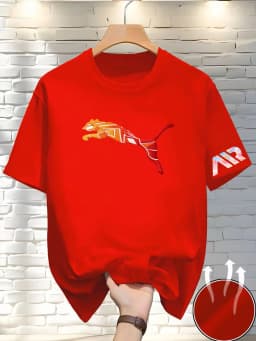 Summer Trend Men's T-shirt Top Casual Loose Fit Crewneck T-shirt Pattern Printed Round Neck Short Sleeved Homme Vêtement