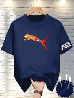 Summer Trend Men's T-shirt Top Casual Loose Fit Crewneck T-shirt Pattern Printed Round Neck Short Sleeved Homme Vêtement