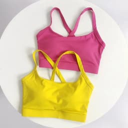 Women's Crisscross Racerback Sports Bra - Built-in Cups, High Support, Moisture-Wicking for Yoga Pilates Fitness Training