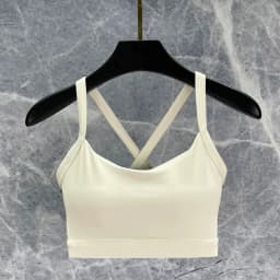 Women's Crisscross Racerback Sports Bra - Built-in Cups, High Support, Moisture-Wicking for Yoga Pilates Fitness Training