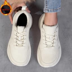 Winter Wide Head Men's Sneakers Unisex Barefoot Comfortable Big Size Warm Casual Shoes Non-slip Hiking Shoes Minimalist Shoes