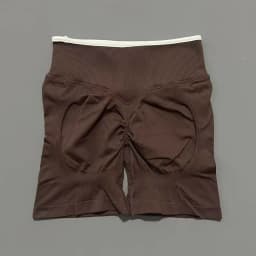 Women High Waist Yoga Shorts Contrast Trim Tummy Control Butt Lifting Workout Biker Shorts Fitness Gym Running Sports Shorts