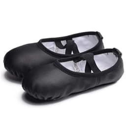 Durable Soft Ballet Shoes PU Leather Full Sole Women's Ballet Slipper Breathable Size 32-40 Dance Shoes