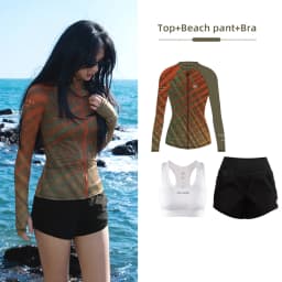 Nu-June Women Surf Suit 2 Pieces Set Rashguard Swimming Zipper Long Sleeves Surfing Shirts and Pants UV Protection Wetsuits