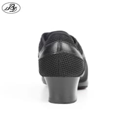 Men Latin Dance Shoes Genuine Leather Elastic Mesh BD 468 Split Sole Dancing Shoes Standard Dance Salsa