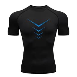 Men Compression Shirt Quick Dry Sports Tee Short Sleeve Gym Running Workout Fitness Athletic Base Layer Top