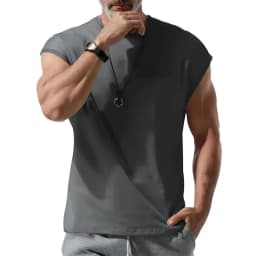 2026 Summer Men Waistcoat Running Vest Lightweight Soft Breathable Fitness Sleeveless Training Tank Top Daily Loose Sports tops