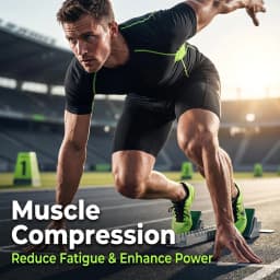 Men's High Waist Compression Running Shorts Quick Dry Breathable Gym Workout Marathon Shorts with Pockets