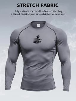 Men's quick-drying surfing T-shirt, long-sleeved beach swimsuit, women's sun-protective diving swimsuit - J69