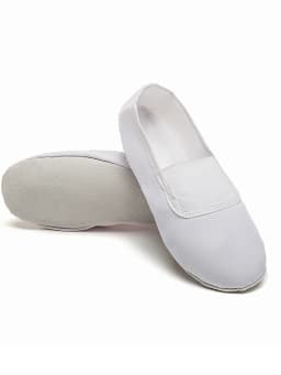 USHINE EU22-45 Full Leather Sole Cloth Slippers Teacher Gym Indoor Exercise Fitness Yoga Ballet Dance Shoes Children Woman Man