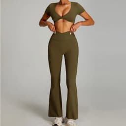 Women Outfits Yoga Suit 2PCS Sports Set Quick-Drying Gym Set Women Tracksuit Running Workout Short Sleeves Sports Yoga Clothing
