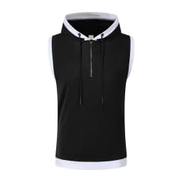Solid Color 2026 Brand New Men's Tank Tops Vest Sleeveless Tees For Male Hooded Man Vests Tops Hip Hop Men Tank Top T Shirt