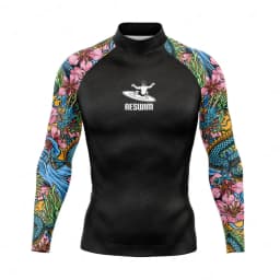 Men's Surfing Suit Funny Rash Guards Swimwear Long Sleeve T-shirt Boy Beach UV Protection Swimsuit Surf Swimming Tights Sports