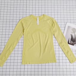 Women's Autumn & Winter Yoga Training Top, High Stretch Slim Fit Crew Neck, Quick-Dry Long Sleeve Sports Fitness Shirt