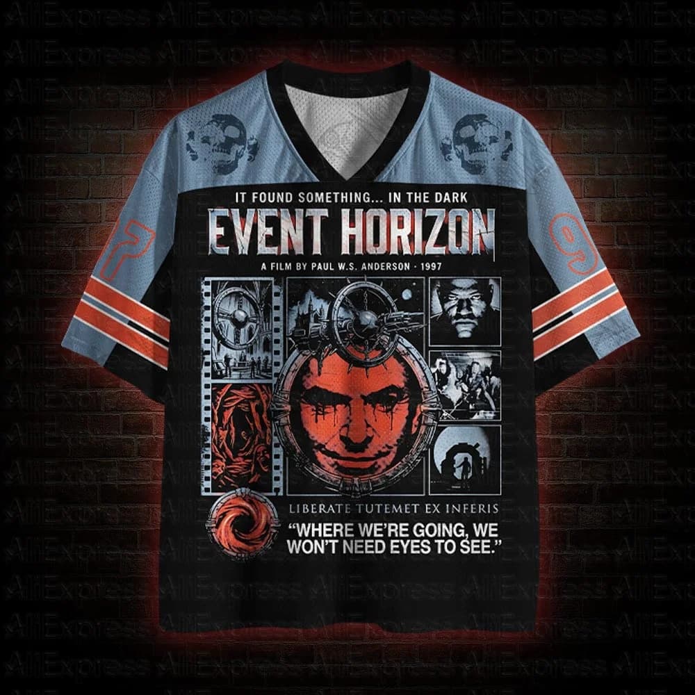 2026 New Movie Sports Fashion Adult and Children's Short Sleeve V-neck Street Eye Clothing Gothic Style Horror Fans Gift