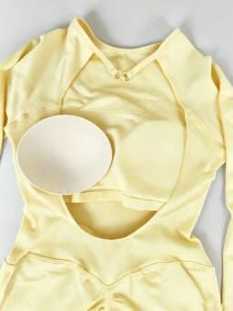 Denyf New-Women Activewear Bodysuit One Piece Backless Long Sleeve Short Leggings Seamless High Stretch for Yoga Run Gym Fitness