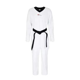 New HOT SALE Tight-Fitting Taekwondo Uniforms Quick-Drying Stretchable 110-200cm Kids Adults Black White Collar Beginner Suit