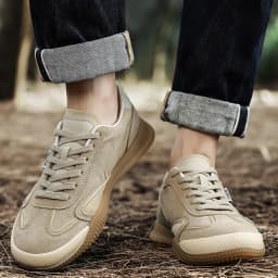 ArfaStep Summer Retro Men Black Casual Sneakers Patchwork Walking Shoes Round Toe Lace-Up Comfortable Flat Training Sports Shoes