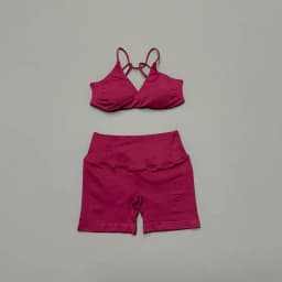 HISTELLO Vision Shorts Set Seamless Yoga Short Pants Suit Vision Twist Front Sports Bra Scrunch Butt Backless GYM Clothing