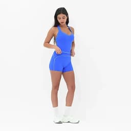 Hamidou Breathable Hip-lifting Fashion Yoga Shorts for Woman's Color Blocking Stripe Fitness Running Shorts Women Gym Clothing