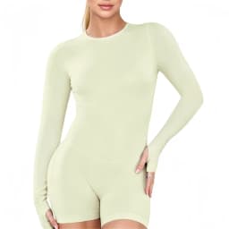 HISTELLO Long Sleeve Bodysuit One Piece Gym Women Yoga Playsuit Fitness Clothes Workout Jumpsuit Backless Set Siamese