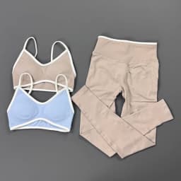 2 Pieces Trim Yoga Set Women Thin Strap V Neck Sports Bra High Waist Leggings High Elastic Breathable Fitness Workout Sportswear