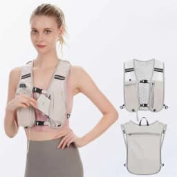 New Running Water Bottle Storage Vest Lightweight Running Vest Reflective Hydration Water Chest Pack With Phone Holder