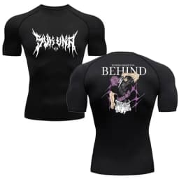 Men's Summer Fitness Gym Sports Running T-Shirt New Hot Selling Anime Jujutsu Kaisen Compression Shirt Short Sleeve S-3XL