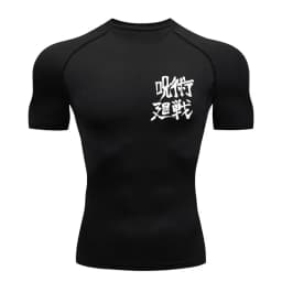 Men's Summer Fitness Gym Sports Running T-Shirt New Hot Selling Anime Jujutsu Kaisen Compression Shirt Short Sleeve S-3XL