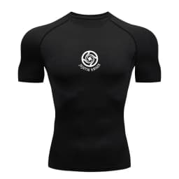 Men's Summer Fitness Gym Sports Running T-Shirt New Hot Selling Anime Jujutsu Kaisen Compression Shirt Short Sleeve S-3XL