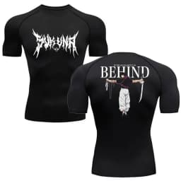 Men's Summer Fitness Gym Sports Running T-Shirt New Hot Selling Anime Jujutsu Kaisen Compression Shirt Short Sleeve S-3XL