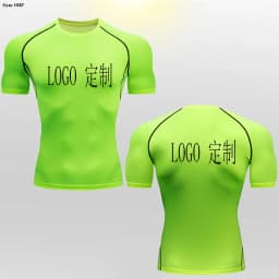 Customized LOGO for Men's T Shirt Tight Clothing Long Sleeved Short Sleeved Quick Drying Tight Fitting GYM Sports Running Shirts
