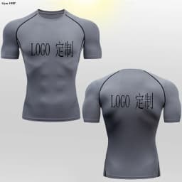 Customized LOGO for Men's T Shirt Tight Clothing Long Sleeved Short Sleeved Quick Drying Tight Fitting GYM Sports Running Shirts