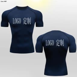 Customized LOGO for Men's T Shirt Tight Clothing Long Sleeved Short Sleeved Quick Drying Tight Fitting GYM Sports Running Shirts